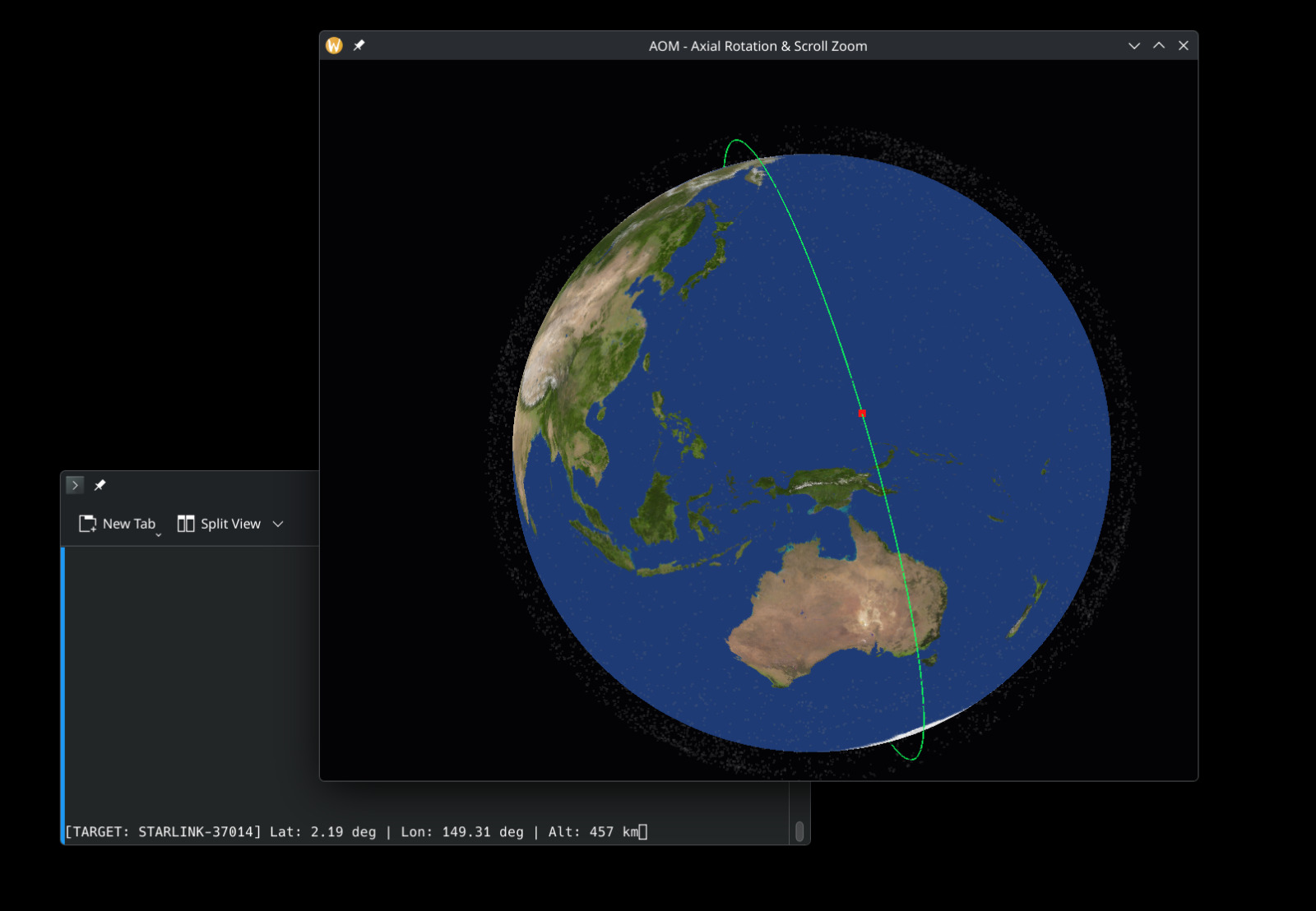 EarthAOM - Real-Time Satellite Visualizer preview